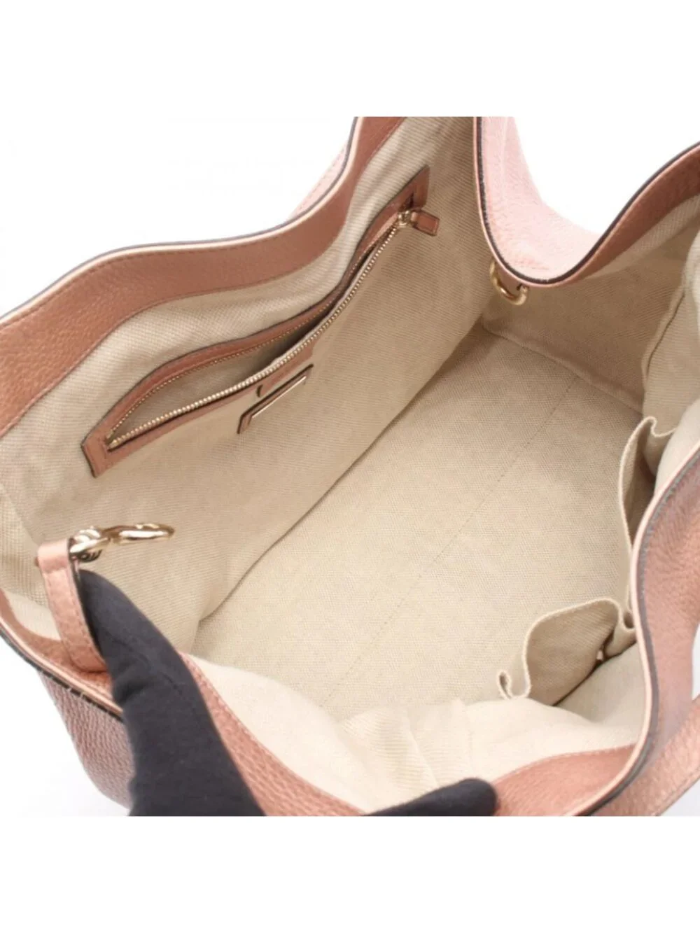 Gucci Tote Soho Cellarius Interlocking Metallic Pink Leather